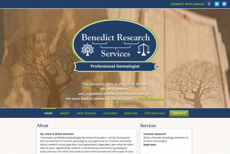 Benedict Professional Genealogist