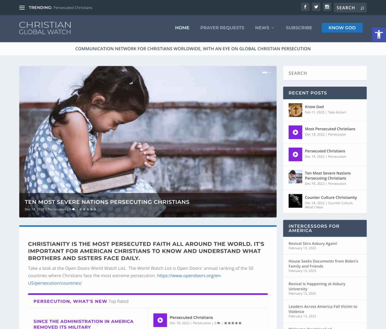 Christian Global Watch Christian Global Watch